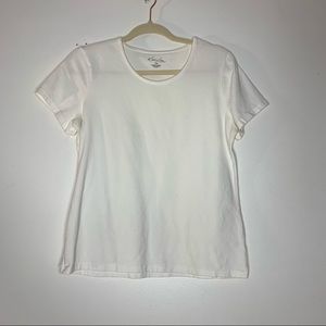 Kim Rogers ivory basic tee PM